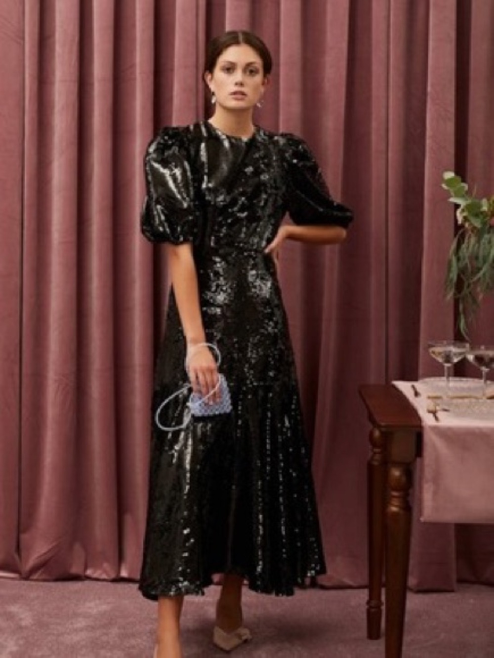 GUEST LIST SEQUIN MIDI DRESS ASOS Sister Jane